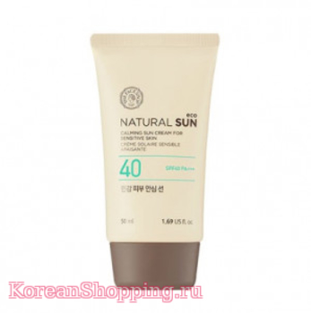 THE FACE SHOP Natural Sun Eco Calming Sun Cream For Sensitive Skin 50ml SPF40 PA+++