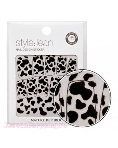 NATURE REPUBLIC Style Lean Nail Design Sticker Black Cow