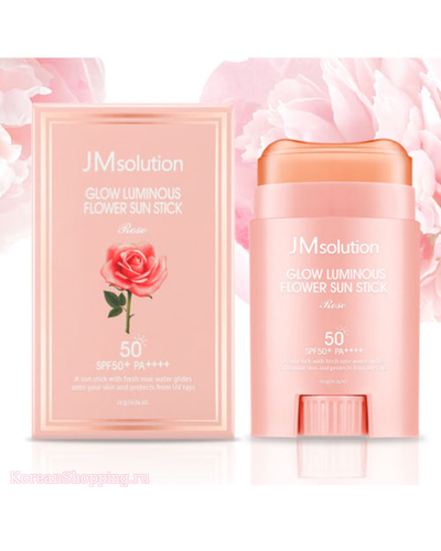 JM SOLUTION Glow Luminous Flower Sun Stick Rose SPF50+ PA++++