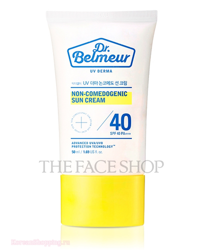 THE FACE SHOP Dr. Belmer UV Derma Non Comedogenic Sun Cream SPF40 PA+++