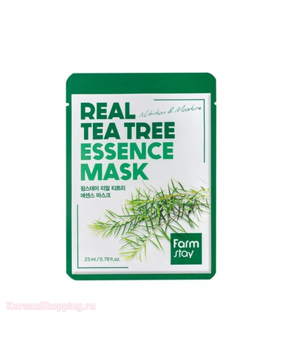 Тканевая маска для лица FarmStay Real tea tree essence mask, 23мл с экстрактом чайного дерева