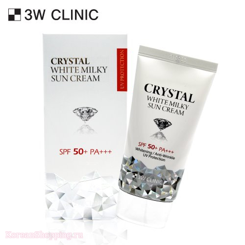 3W CLINIC CRYSTAL WHITE MILKY SUN CREAM