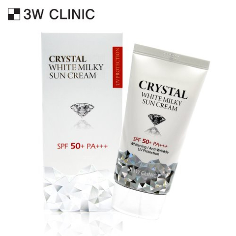 3W CLINIC CRYSTAL WHITE MILKY SUN CREAM