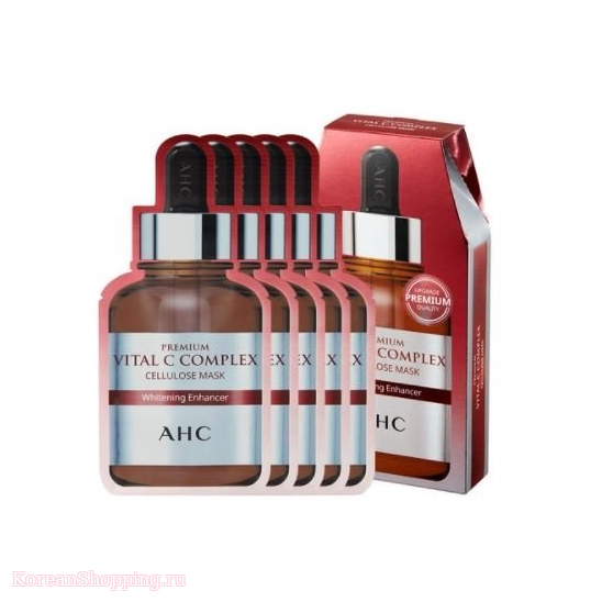 AHC Premium VITAL C Complex Cellulose Mask 5 sheets