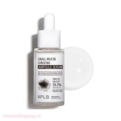 APLB Snail Mucin Ginseng Ampoule Serum