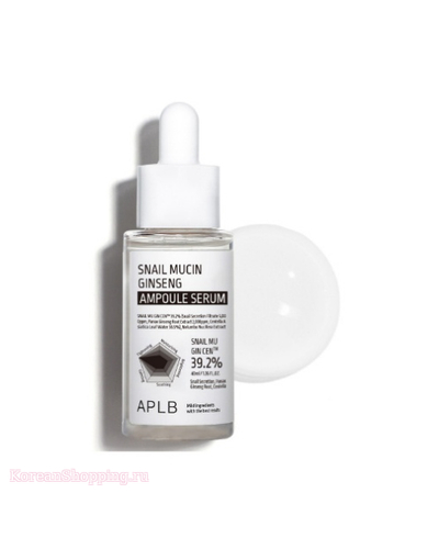 Перейти на страницу товара APLB Snail Mucin Ginseng Ampoule Serum