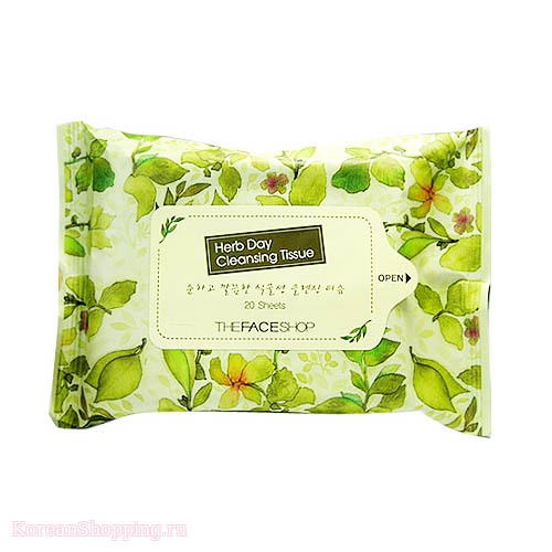 THE FACE SHOP Herb Day Cleansing Tissue
