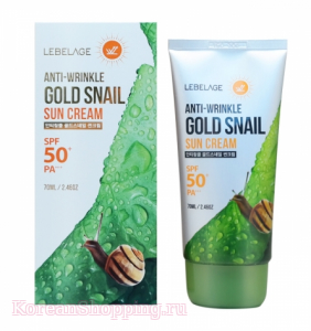 LEBELAGE ANTI WRINKLE GOLD SNAIL SUN CREAM SPF50+ PA+++