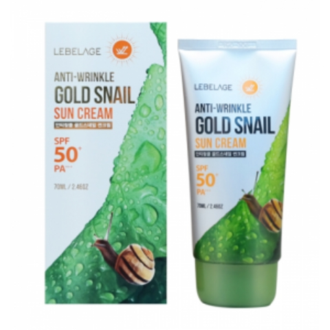 LEBELAGE ANTI WRINKLE GOLD SNAIL SUN CREAM SPF50+ PA+++