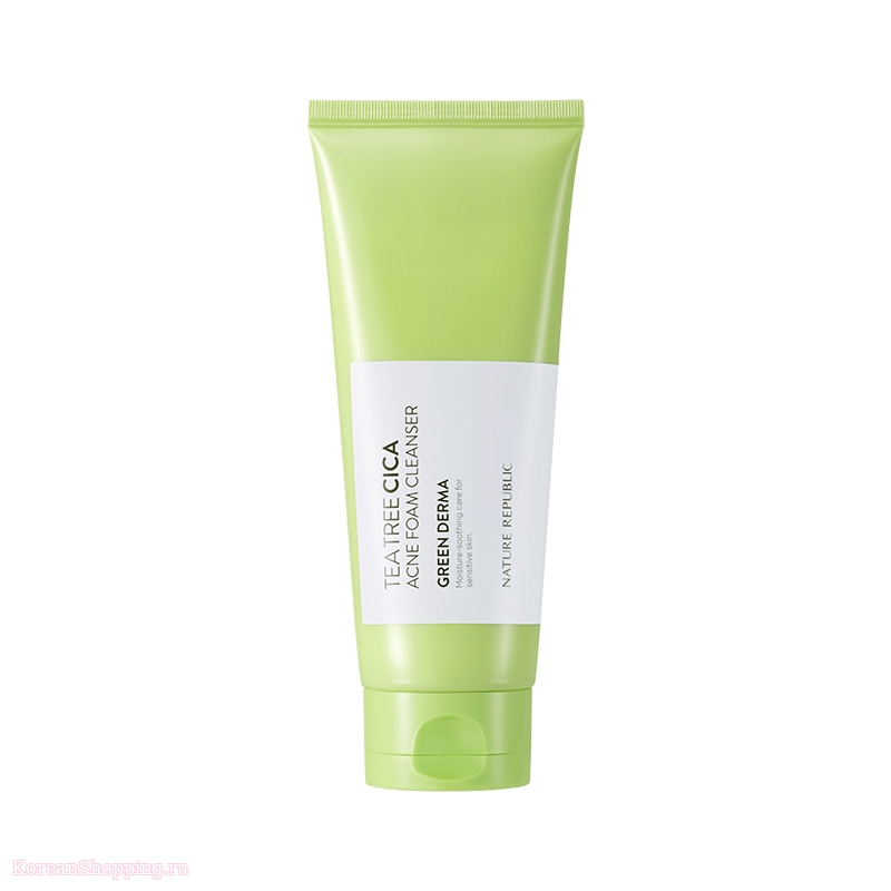 NATURE REPUBLIC Green Derma Tea Tree Cica Acne Foam Cleanser